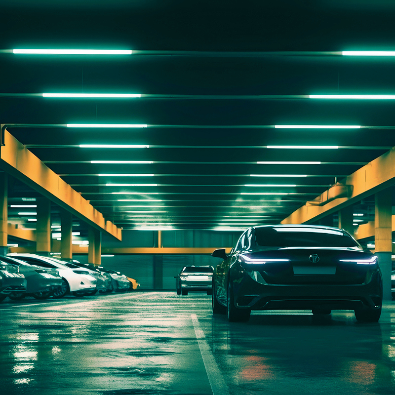 parcheggi sotterranei illuminazione