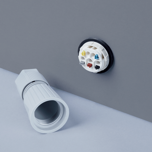 Giunto pannello 5p Molla Grigio M25 IP66/IP67/IP68