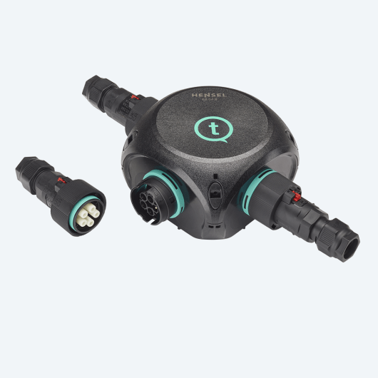Distributore di corrente Presa e Spina 5p Nero 3 vie IP66