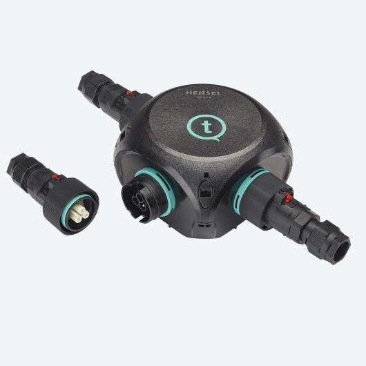 Distributore di corrente Presa e Spina 3p Nero 3 vie IP66