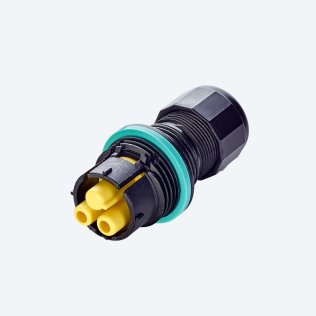 Mini Connettore Presa 2p Vite D7-12 IP66/IP68