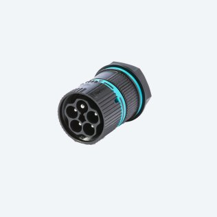 Mini Connettore Spina pannello 5p Vite M16 IP66/IP68