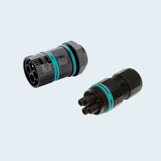 KIT Mini Connettore Presa e Spina pannello 4p Vite M20 IP66/IP68