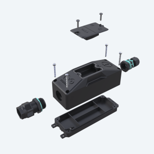 Solution configurée 2 voies M16/M20 IP65 pour plateforme ARDUINO® (Imprimé en 3D)(