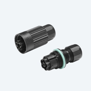 KIT Mini Connettore Presa e Spina 5p Vite D7-12 IP66/IP68