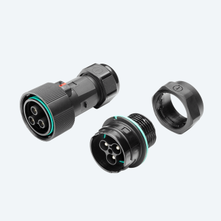 KIT Connecteur Mâle et Femelle panneau 3p 4MMQ M28 IP68