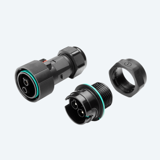 KIT Connecteur Mâle et Femelle panneau 2p 6MMQ M28 IP68