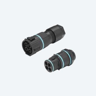 KIT Mini Connettore Presa e Spina pannello 4p Vite M20 IP66/IP68 UP