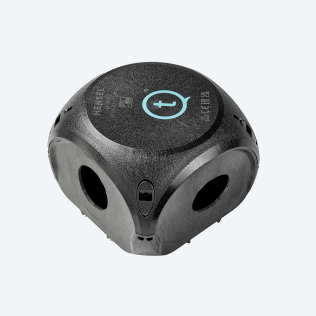 Scatola di derivazione vuota nera 3 fori Ø25 mm IP66