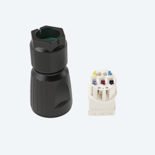 Giunto pannello 5p Molla DALI Nero M25 IP66/IP67/IP68