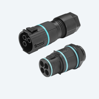 KIT Mini Connettore Presa e Spina pannello 3p Vite M20 IP66/IP68 UP